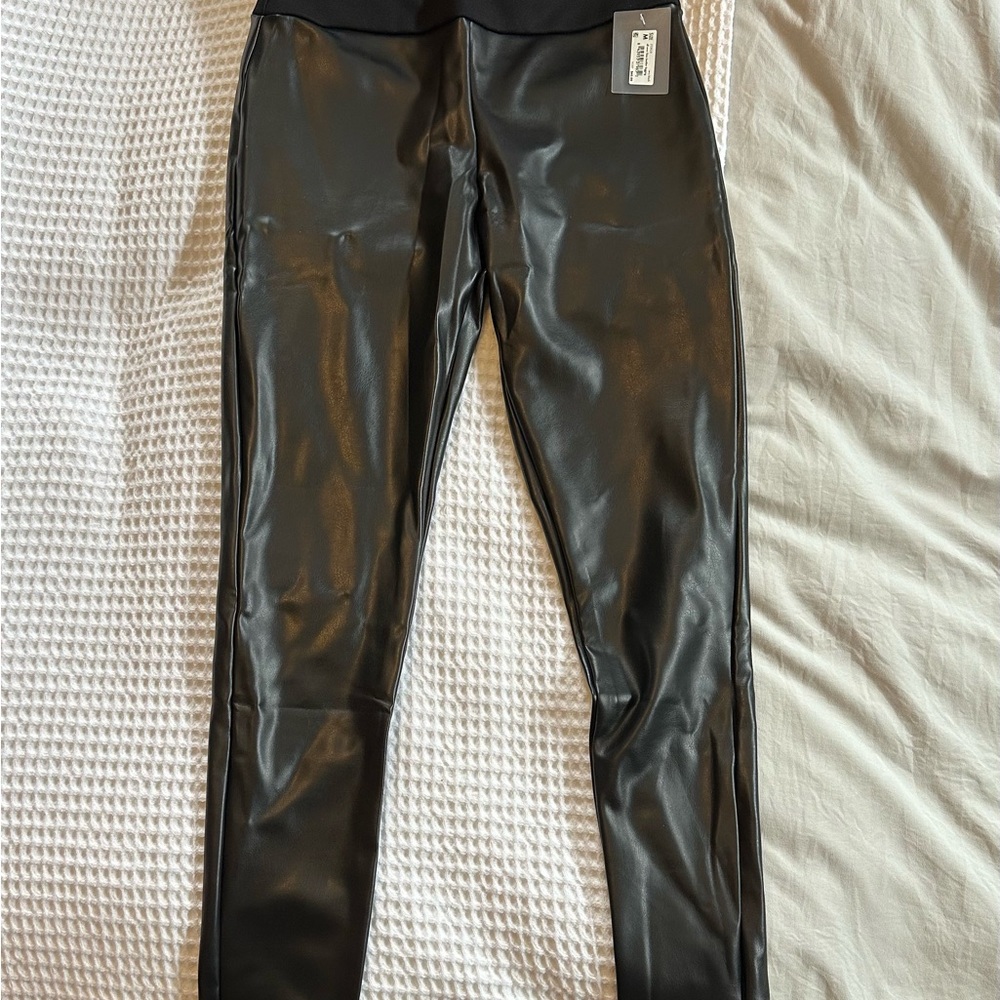 Red Hot by Spanx Black Faux Leather Leggings